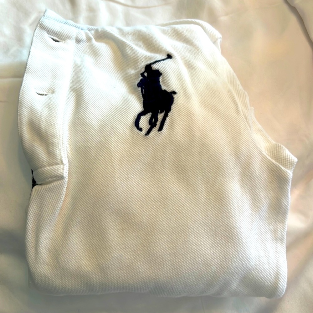 Ralph Lauren boys size 4t/ 4 long sleeve white hooded shirt.
